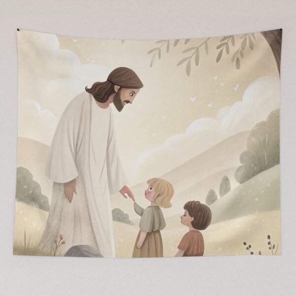 Item preview, Jesus and Children designed and sold by Fletcher-Rose Art.