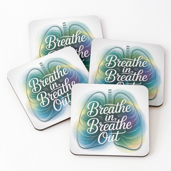 Item preview, Breathe In Breathe Out Sticker – Mindful Gradient Lung Illustration, Relaxation Yoga Vinyl Decal for Stress Relief, Laptops & Journals designed and sold by Design Den.