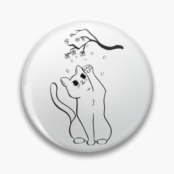 Item preview, Cat reaching for flowers designed and sold by katey-creates.