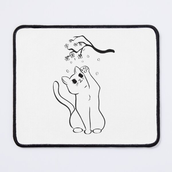 Item preview, Cat reaching for flowers designed and sold by katey-creates.
