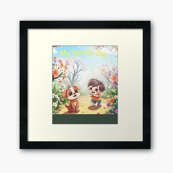Item preview, Un printemps d’innocence – Enfant et chiot heureux Spring of Innocence – Happy Kid and Puppy designed and sold by Drawingshirts.
