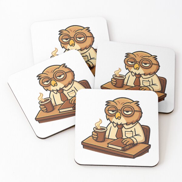 Item preview, Existential Owl – Coffee. Meetings. Repeat. designed and sold by CanSparkleArt.