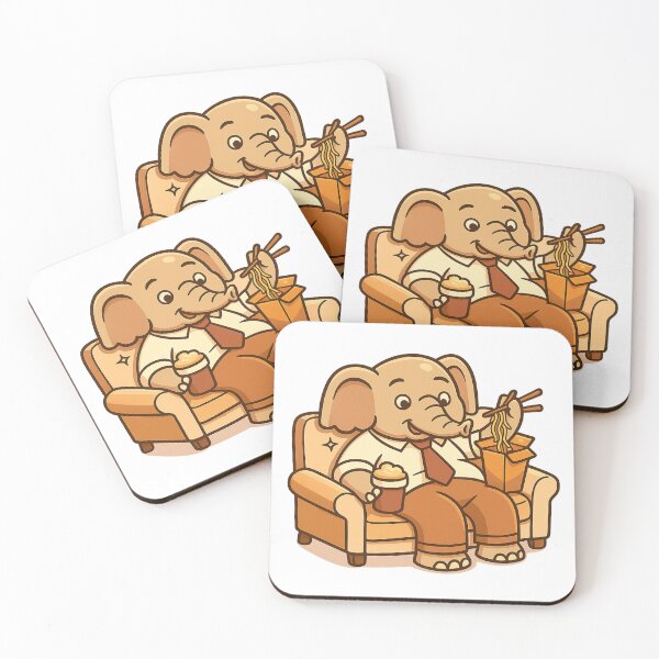 Item preview, Takeout & Chill Elephant – Couch Comfort Goals designed and sold by CanSparkleArt.