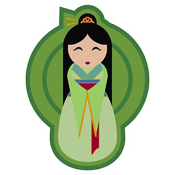 Artwork thumbnail, Minimalist Chinese Princess - Cute Asian Girl in Traditional Hanfu by Lauren Visual Arts
