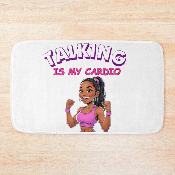Item preview, Talking Is My Cardio (African American) designed and sold by BreakupCentral.