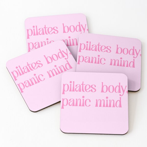 Item preview, pilates body, panic mind - funny aesthetic wellness sticker designed and sold by Cosmic Detour .