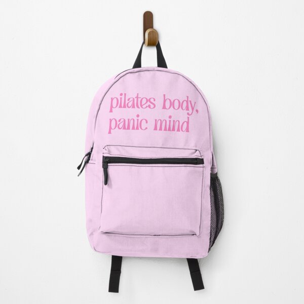 Item preview, pilates body, panic mind - funny aesthetic wellness sticker designed and sold by Cosmic Detour .