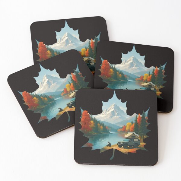 Item preview, Autumn Overlanding Camping and Fishing in a Maple Leaf Silhouette designed and sold by Friends Custom Creations.