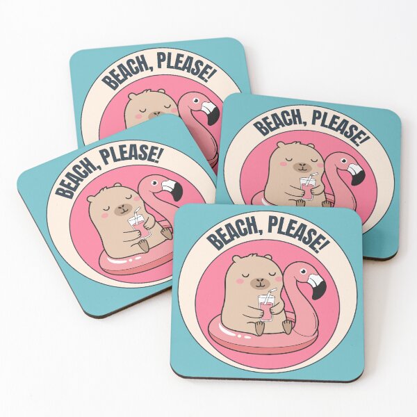 Item preview, Capybara Flamingo Floatie - Beach, Please!  designed and sold by Animal-Antics.