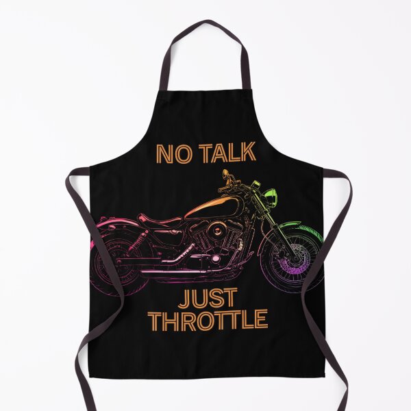 Item preview, No Talk Just Throttle – Neon Motorcycle Graphic Tee designed and sold by PiggFamilyPrint.