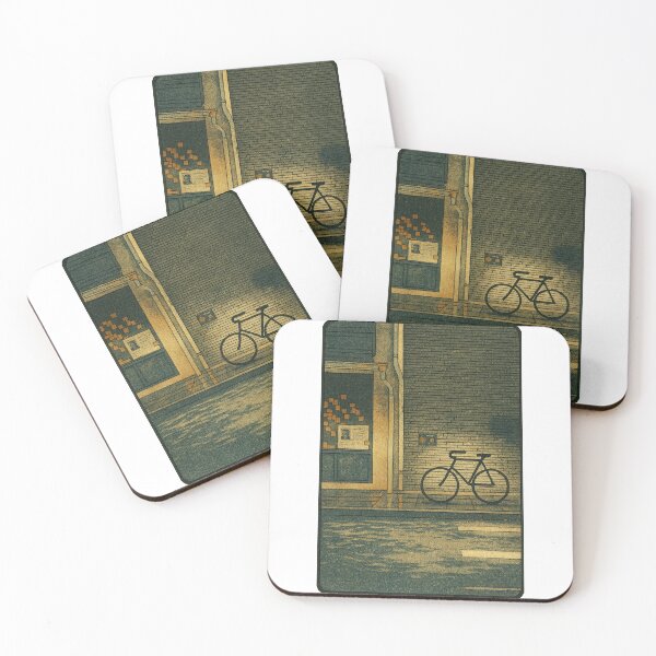 Item preview, Rainy Silence | Urban Bicycle at Dusk - Quiet Street Nostalgia designed and sold by GEEEN.
