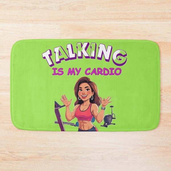 Item preview, Talking Is My Cardio (brunette) designed and sold by BreakupCentral.