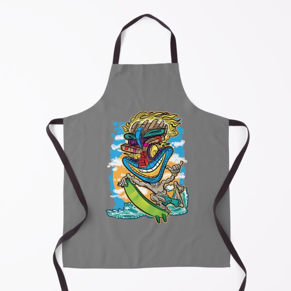 Item preview, Crazy Tiki Surfer – Wild Island Vibes on the Waves designed and sold by eShirtLabs.