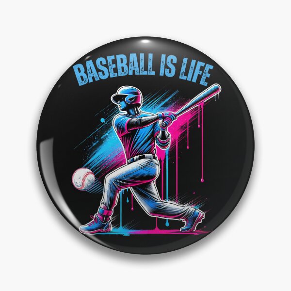 Item preview, Colorful Baseball Player Drip Baseball Is Life designed and sold by AlienOccupation.