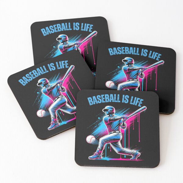 Item preview, Colorful Baseball Player Drip Baseball Is Life designed and sold by AlienOccupation.