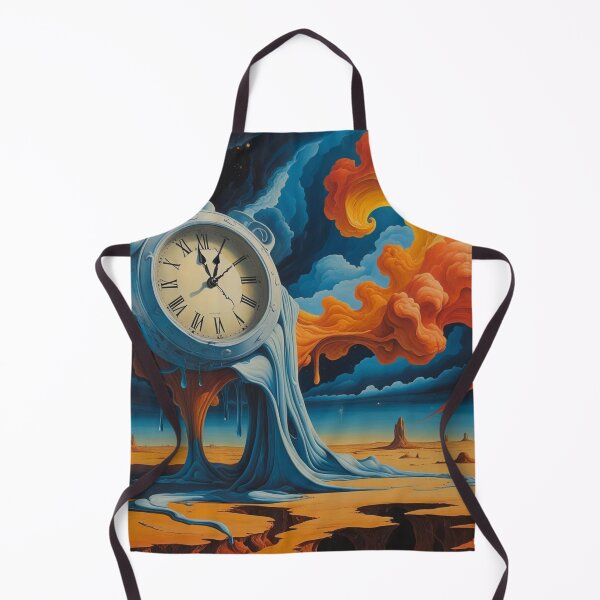 Item preview, Surreal Melting Clock in Colorful Landscape designed and sold by Rue Market.