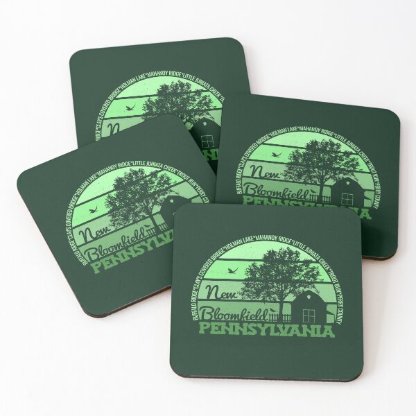 Item preview, New Bloomfield Pennsylvania Sunset Retro Vintage Local Pride Logo designed and sold by CRHPOD20.