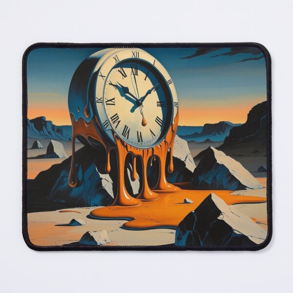 Item preview, Melting Clock in Surreal Landscape designed and sold by Rue Market.