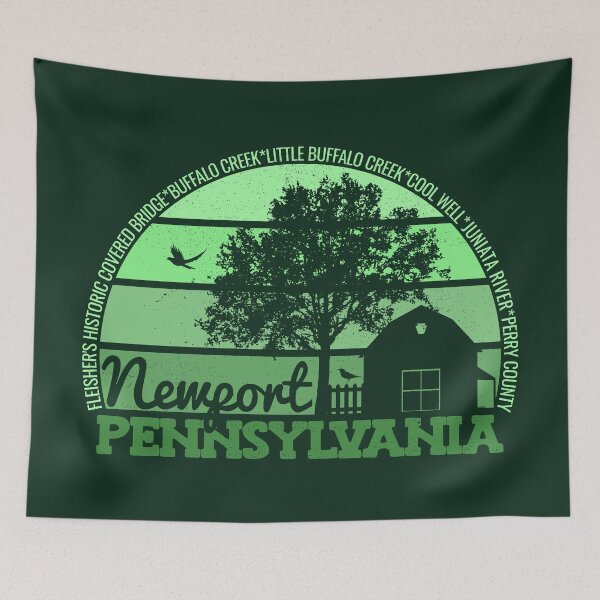 Item preview, Newport Pennsylvania Sunset Retro Vintage Local Pride Logo designed and sold by CRHPOD20.