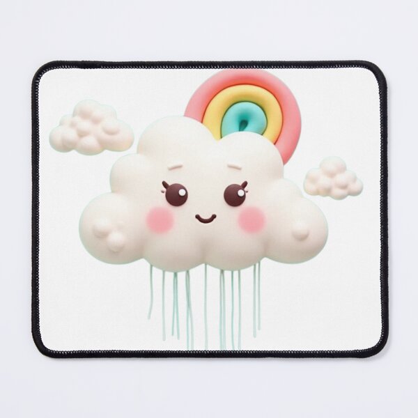 Item preview, Kawaii Cloud with Rainbow – Cute Weather Cartoon designed and sold by ZephyrBDesigns.