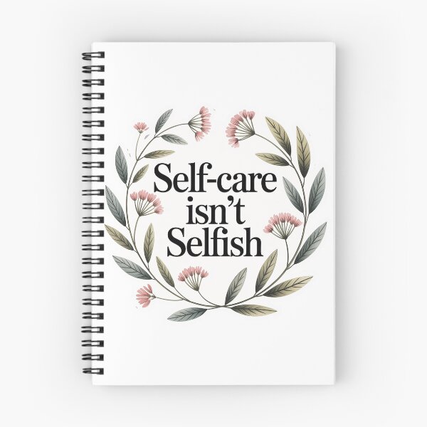 Item preview, Self-Care Isn’t Selfish Sticker – Minimal Floral Wreath Design, Mental Health & Mindfulness Vinyl Decal for Planners, Water Bottles & Laptops designed and sold by Design Den.