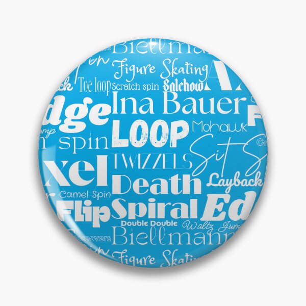 Item preview, Figure Skating Words- Subway Style Print- Pool Blue designed and sold by PD-Skating.