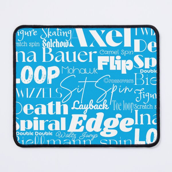 Item preview, Figure Skating Words- Subway Style Print- Pool Blue designed and sold by Purposely Designed.