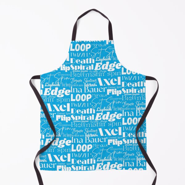 Item preview, Figure Skating Words- Subway Style Print- Pool Blue designed and sold by Purposely Designed.