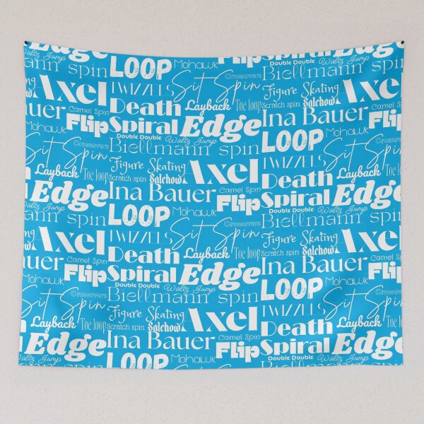Item preview, Figure Skating Words- Subway Style Print- Pool Blue designed and sold by PD-Skating.