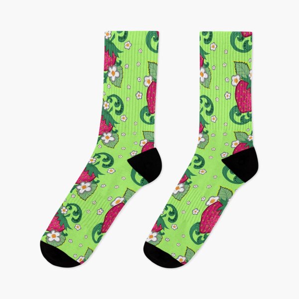 Item preview, strawberry with vines and flowers designed and sold by Lemnisc8te.