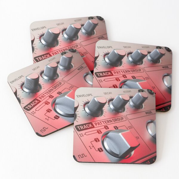 Item preview, Silver Acid House Analog Music Synthesizer With Red Glow. designed and sold by Super Retro Digital.