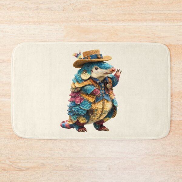 Item preview, Title: The Dapper Dillo: Scaled Adventurer of the Southlands designed and sold by MYTHIC PEEL STICKERS.