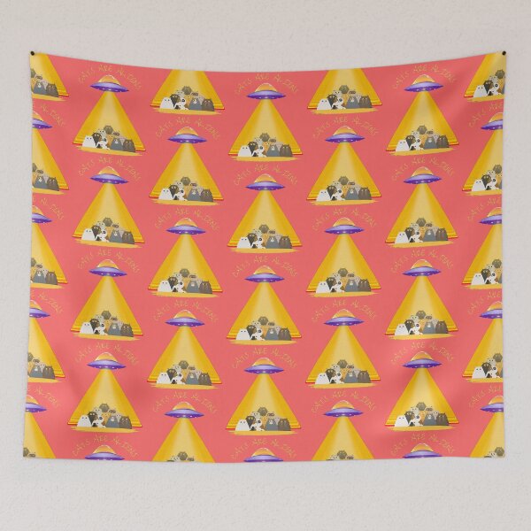 Item preview, Cats Are Aliens – Funny UFO Cat Abduction Art for Cat Lovers designed and sold by SmyrnaArtGalery.