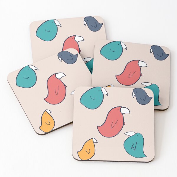 Item preview, Cute retro colorful birds  designed and sold by DB Mass Designs.