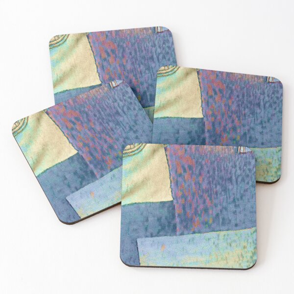 Item preview, Blue jeans denim color glow yellow red patches designed and sold by MYTOPSHELF.