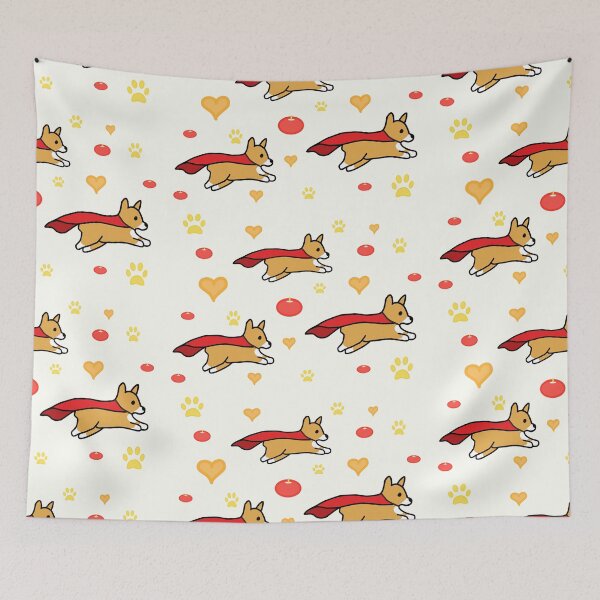 Item preview, Superhero Corgi Pattern designed and sold by PuffballCreates.