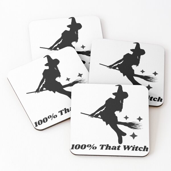 Item preview, 100% That Witch – Flying Silhouette Halloween Design designed and sold by Paperpoison.