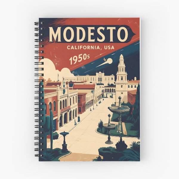 Item preview, Modesto California 1950s USA Vintage Travel Tourism  designed and sold by TravelersGems.