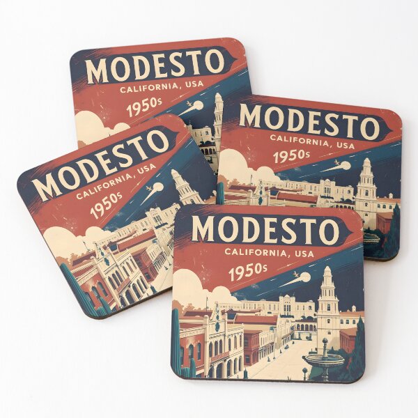 Item preview, Modesto California 1950s USA Vintage Travel Tourism designed and sold by TravelersGems.