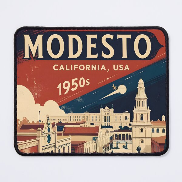 Item preview, Modesto California 1950s USA Vintage Travel Tourism  designed and sold by TravelersGems.