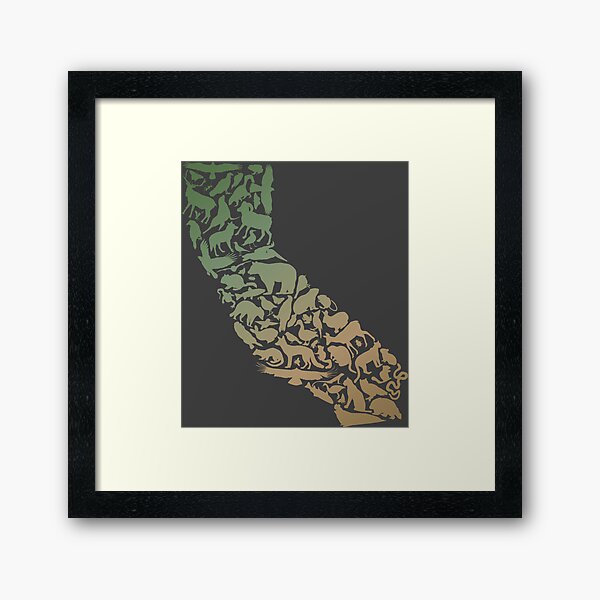 Item preview, California wildlife silhouette - earth tones designed and sold by tahoekerri.