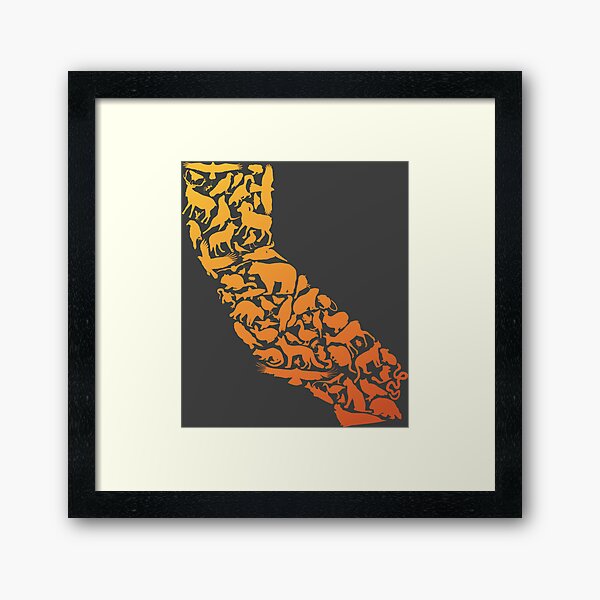 Item preview, California wildlife silhouette - golden designed and sold by tahoekerri.