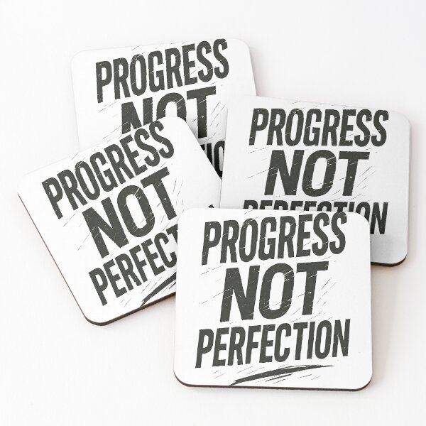 Item preview, Progress Not Perfection – Gritty Motivational Typography designed and sold by bdberto12.