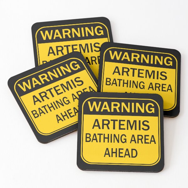 Item preview, Warning Sign Greek Mythology Artemis designed and sold by YT-Greek2Me.