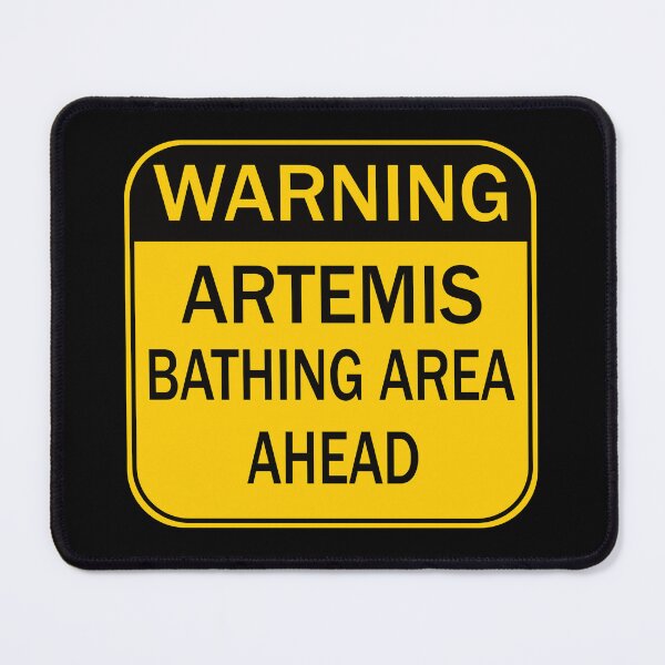 Item preview, Warning Sign Greek Mythology Artemis designed and sold by YT-Greek2Me.