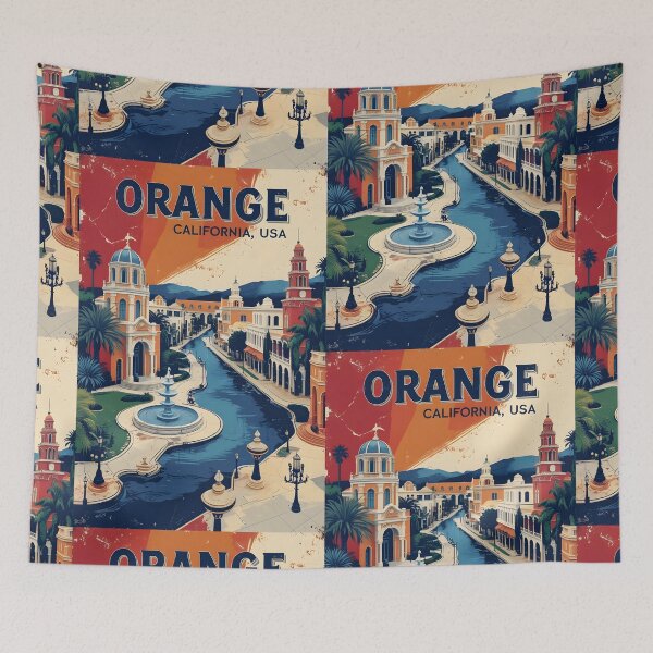 Item preview, Orange California 1950s USA Vintage Travel Tourism  designed and sold by TravelersGems.