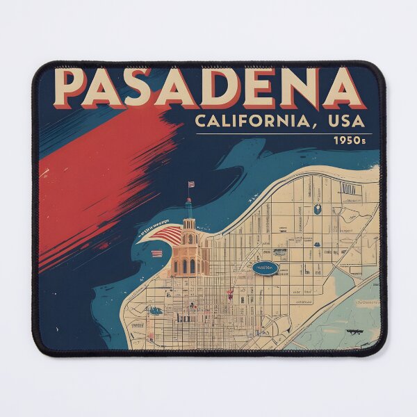 Item preview, Pasadena California 1950s USA Vintage Travel Tourism designed and sold by TravelersGems.