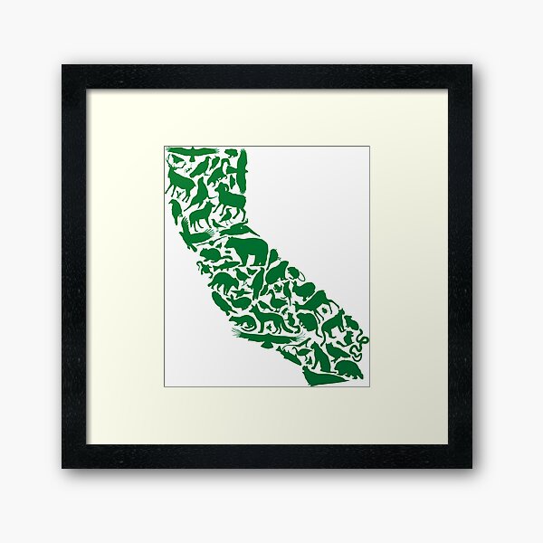 Item preview, California wildlife silhouette - greens designed and sold by tahoekerri.