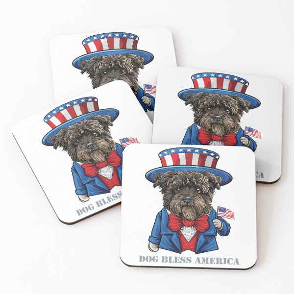 Item preview, Affenpinscher Dog Bless America designed and sold by whyitsme.