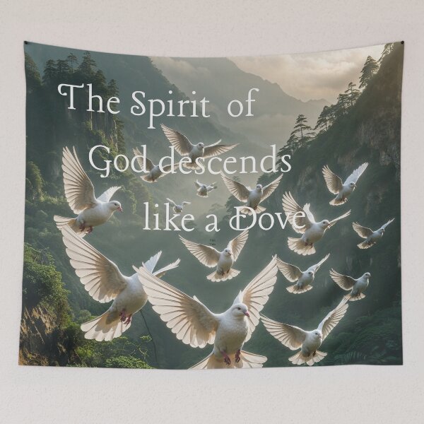 Aperçu de l'œuvre L'Esprit de Dieu descend comme une colombe créée et vendue par My Beautiful Healing Art.